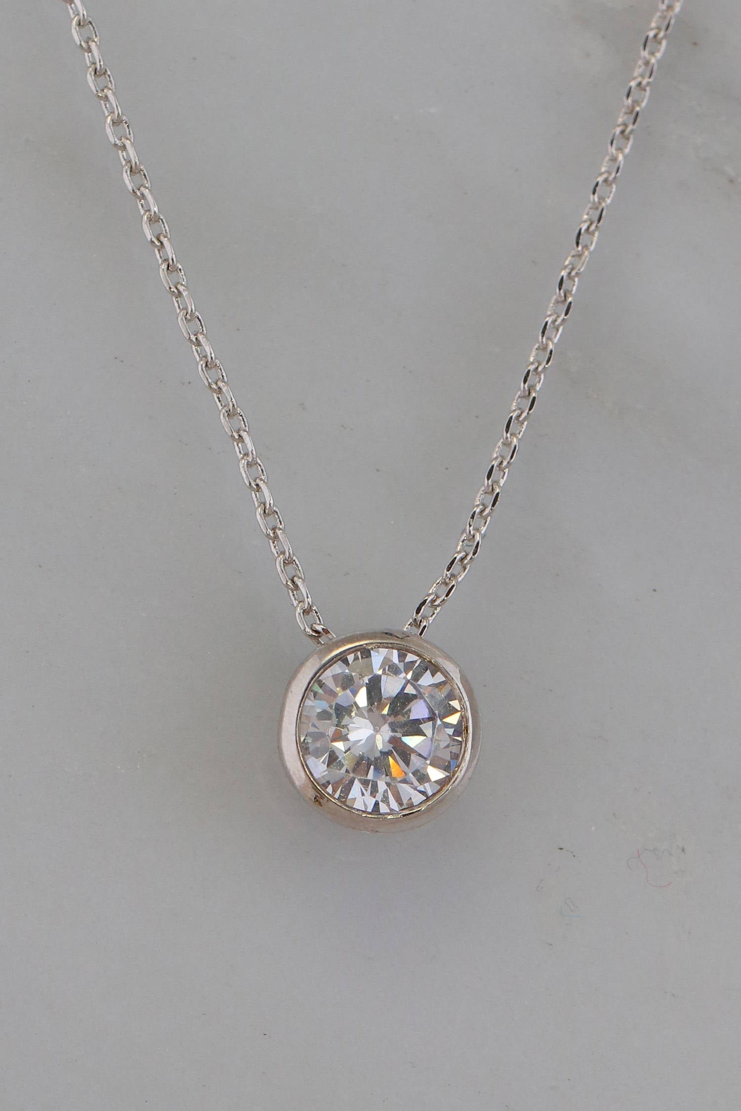 14K Yellow Gold Floating Diamond Necklace Wedding Gift For Women Gold  Jewelry. | eBay
